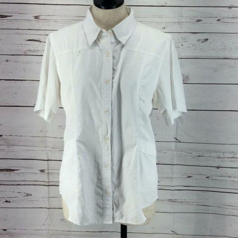 Reel Legends white‎ button down fishing large shirt
